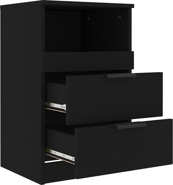 VidaXL Bedside Cabinet 2 ks Medium Engineered Wood [856845] Barva: Bílá
