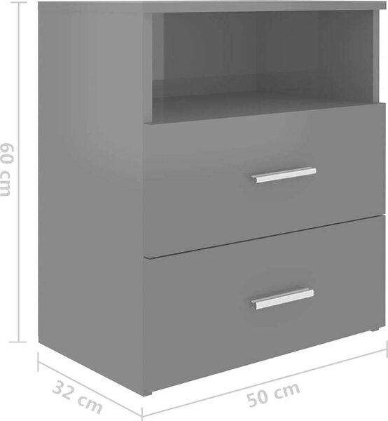 VidaXL Noční stolky 2 ks 50 x 32 x 60 cm kompozitní dřevo [803289] Barva: dub sonoma