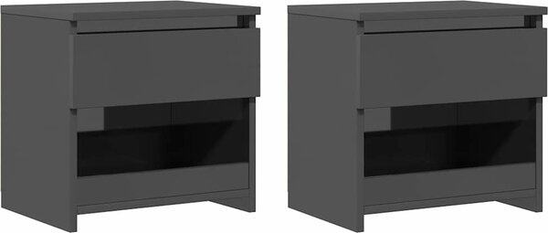 VidaXL Noční stolky 2 ks 40 x 30 x 39 cm kompozitní dřevo [803460] Barva: Černá