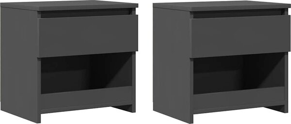 VidaXL Noční stolky 2 ks 40 x 30 x 39 cm kompozitní dřevo [803460] Barva: Černá