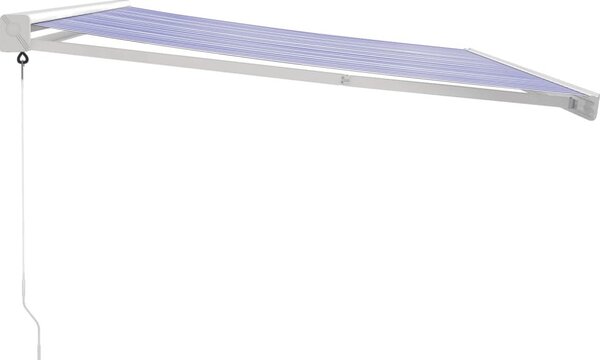 VidaXL Zatahovací markýza antracitová 4 x 3 m textil a hliník [3154533] Barva: Krémová (bílý rám)