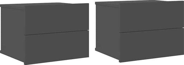 VidaXL Nástěnné noční stolky 2 ks 40 x 32 x 30 cm [801060] Barva: Bílá