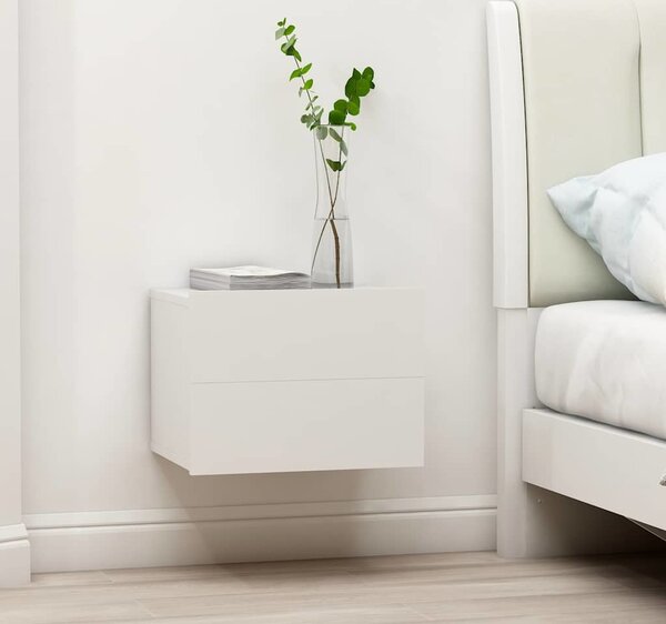 VidaXL Nástěnné noční stolky 2 ks 40 x 32 x 30 cm [801060] Barva: Bílá