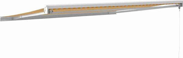 VidaXL Zatahovací markýza antracitová 4 x 3 m textil a hliník [3154533] Barva: Krémová (bílý rám)