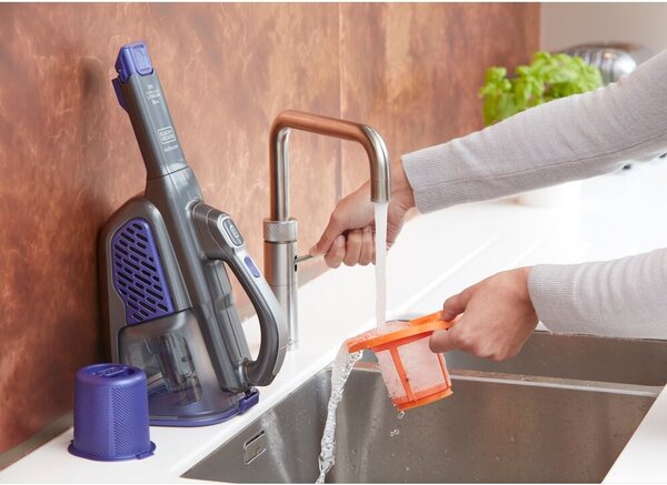 Black+Decker Black & Decker BHHV520BFP ruční vysavač Černá, Fialová Bezsáčkové