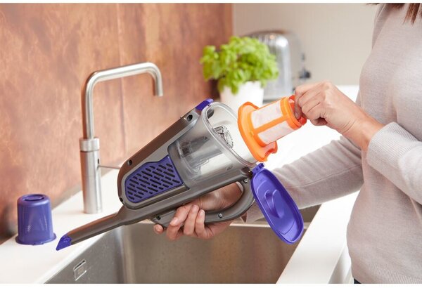Black+Decker Black & Decker BHHV520BFP ruční vysavač Černá, Fialová Bezsáčkové