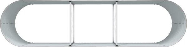 VidaXL Vyvýšený záhon 320 x 80 x 81 cm pozinkovaná ocel [42011326] Barva: Hnědá