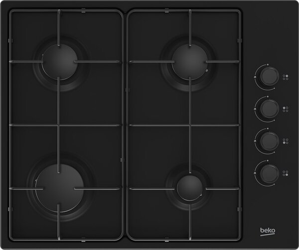 Beko HIBG64120SB varná deska Černá Vestavěné 60 cm Plynový 4 zóna/zón