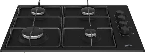 Beko HIBG64120SB varná deska Černá Vestavěné 60 cm Plynový 4 zóna/zón