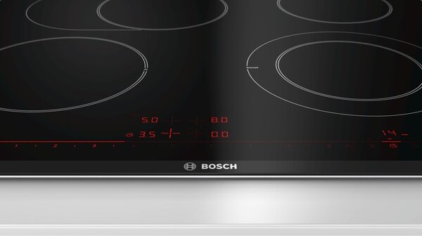 Bosch Serie 8 PKN675DP1D varná deska Černá, Nerezová ocel Vestavěné Keramický 4 zóna/zón