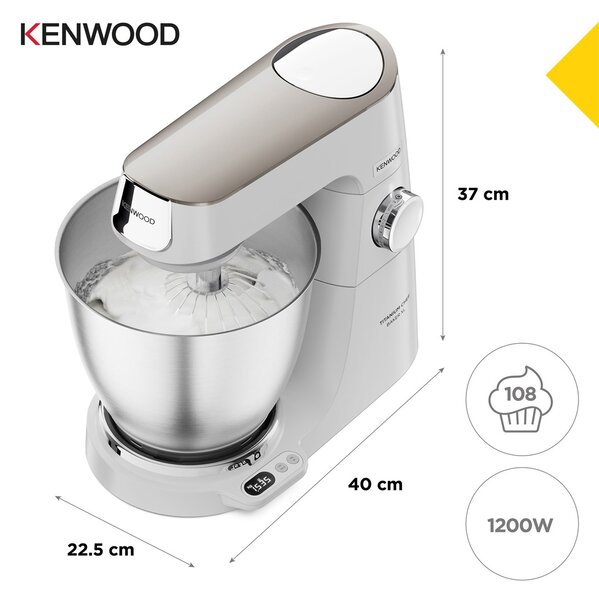 Kenwood Titanium Chef Baker XL kuchyňský robot 1200 W 7 l Bílá Vestavěná stupnice