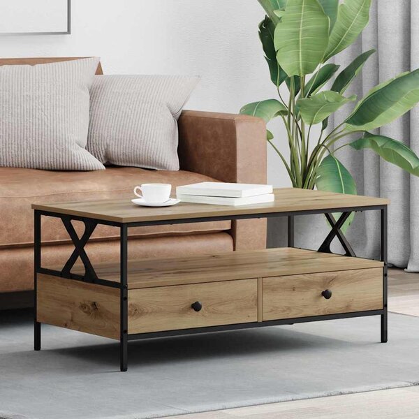 VidaXL Konferenční stolek 100 x 51 x 45 cm kompozitní dřevo [874096] Barva: Staré dřevo