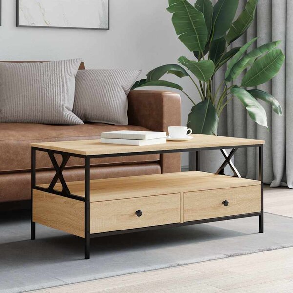 VidaXL Konferenční stolek 100 x 51 x 45 cm kompozitní dřevo [874096] Barva: Staré dřevo
