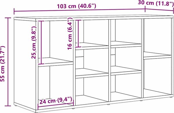 VidaXL Lavice s botníkem 103x30x55 cm kompozitní dřevo [875160] Barva: dub artisan