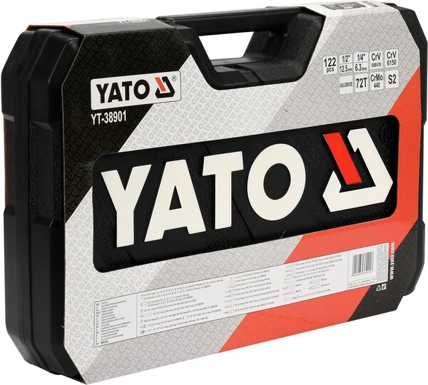 Yato YT-38901 Sada nářadí XXL 1/4-1/2" 122 položek