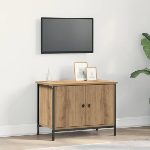 VidaXL TV stolek s dvířky, , 60 x 35 x 45 cm, konstrukční dřevo [873891] Barva: dub artisan