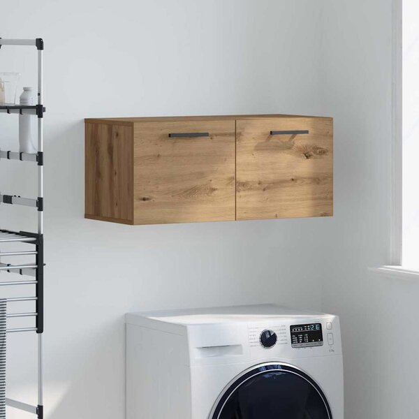 VidaXL Nástěnná skříňka 80 x 36,5 x 35 cm kompozitní dřevo [879560] Barva: Černý dub