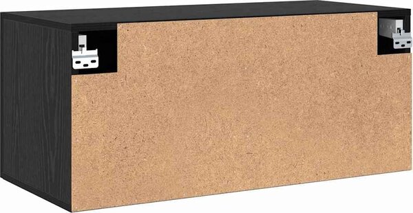 VidaXL Nástěnná skříňka 80 x 36,5 x 35 cm kompozitní dřevo [879560] Barva: Černý dub