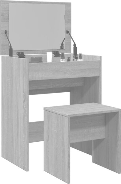 VidaXL Toaletní stolek se stoličkou 60 x 40 x 113,5 cm [868872] Barva: dub sonoma