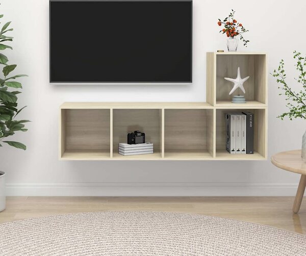 VidaXL 2dílný set TV skříněk dřevotříska [3393173] Barva: dub artisan