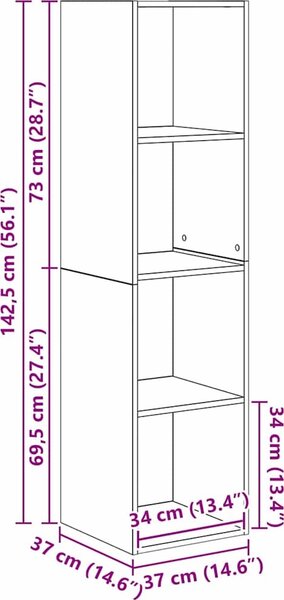 VidaXL 2dílný set TV skříněk dřevotříska [3393173] Barva: dub artisan