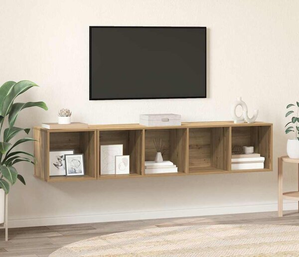 VidaXL 2dílný set TV skříněk dřevotříska [3393173] Barva: dub artisan