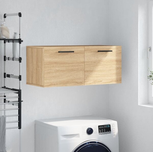 VidaXL Nástěnná skříňka 80 x 36,5 x 35 cm kompozitní dřevo [879560] Barva: Černý dub