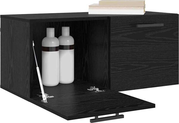 VidaXL Nástěnná skříňka 80 x 36,5 x 35 cm kompozitní dřevo [879560] Barva: Černý dub