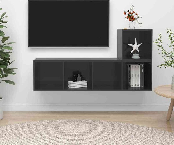 VidaXL 2dílný set TV skříněk dřevotříska [3393173] Barva: dub artisan