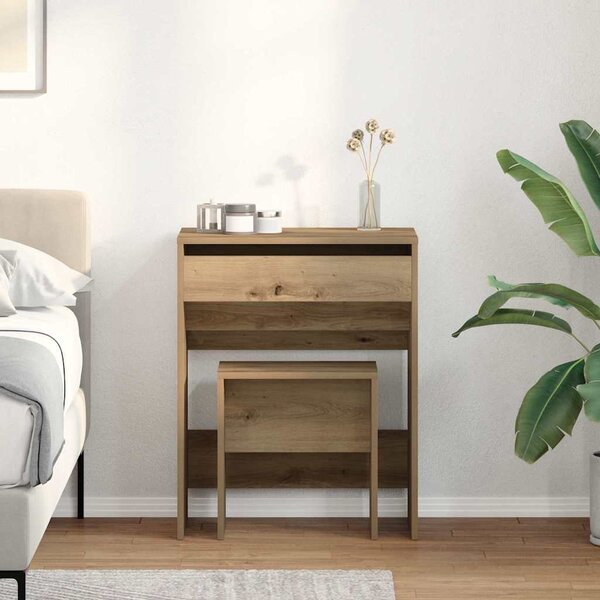 VidaXL Toaletní stolek se stoličkou 60 x 40 x 113,5 cm [868872] Barva: dub sonoma