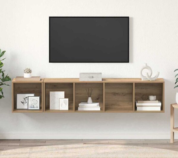 VidaXL 2dílný set TV skříněk dřevotříska [3393173] Barva: dub artisan
