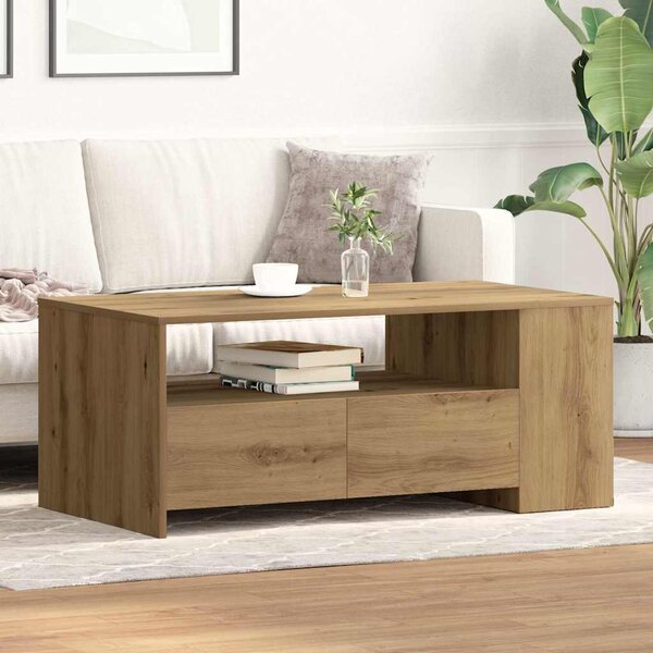 VidaXL Konferenční stolek 102x55x42 cm kompozitní dřevo [862733] Barva: Staré dřevo