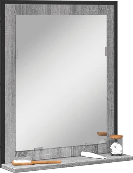 VidaXL Koupelnové zrcadlo s poličkou 50x12x60 cm kompozit [862222] Barva: dub artisan