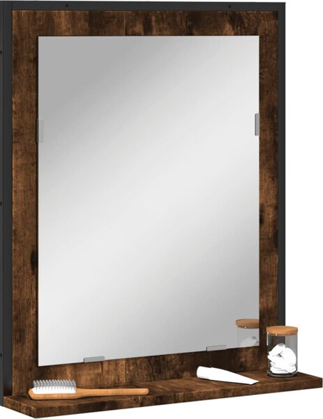 VidaXL Koupelnové zrcadlo s poličkou 50x12x60 cm kompozit [862222] Barva: dub artisan