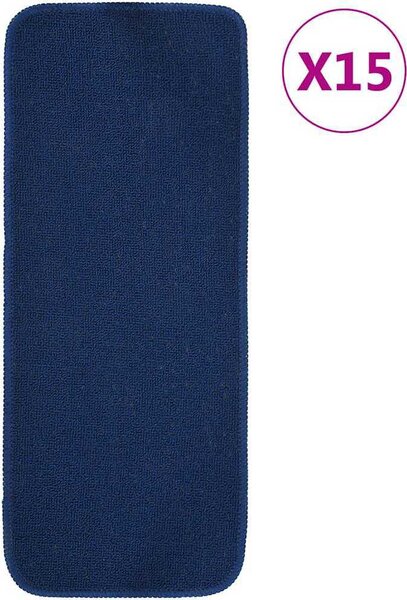 VidaXL Protiskluzové podložky na schody 15 ks PP [4019812] Barva: antracitová, Velikost: 75 x 20 cm