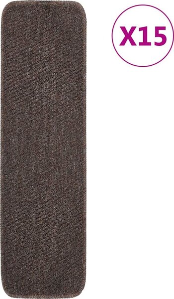 VidaXL Nášlapy na schody 15 ks 75 x 20 cm protiskluzové [4019813] Barva: Hnědá