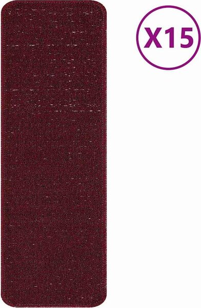 VidaXL Protiskluzové podložky na schody 15 ks PP [4019812] Barva: antracitová, Velikost: 75 x 20 cm