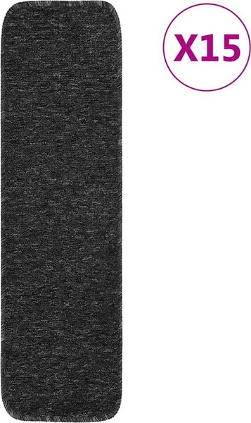VidaXL Nášlapy na schody 15 ks 75 x 20 cm protiskluzové [4019813] Barva: Hnědá