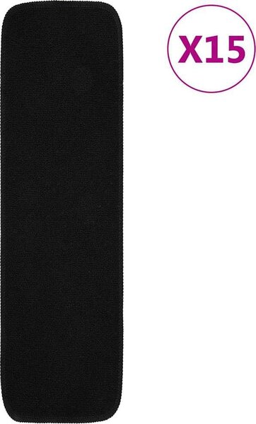 VidaXL Nášlapy na schody 15 ks 75 x 20 cm protiskluzové [4019813] Barva: Hnědá