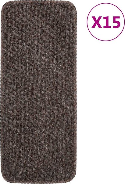 VidaXL Protiskluzové podložky na schody 15 ks PP [4019812] Barva: antracitová, Velikost: 75 x 20 cm