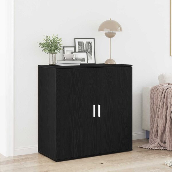 VidaXL Příborník 79 x 38 x 80 cm kompozitní dřevo [862269] Barva: Černý dub
