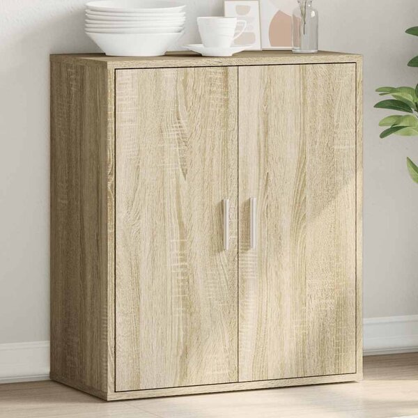 VidaXL Příborník 79 x 38 x 80 cm kompozitní dřevo [862269] Barva: Černý dub