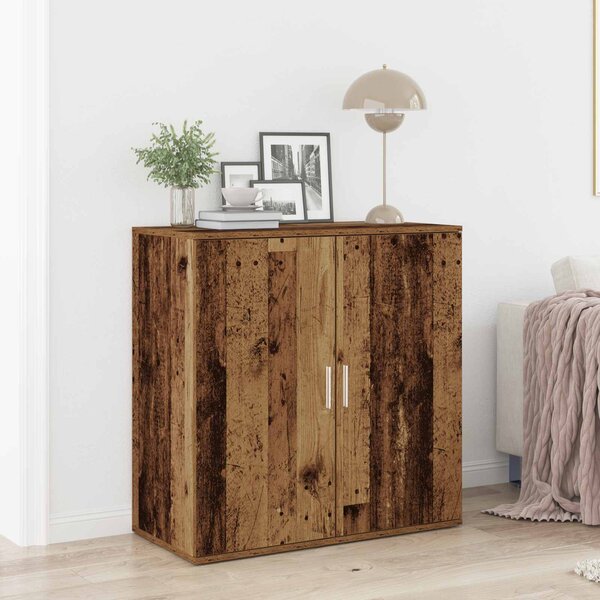 VidaXL Příborník 79 x 38 x 80 cm kompozitní dřevo [862269] Barva: Černý dub