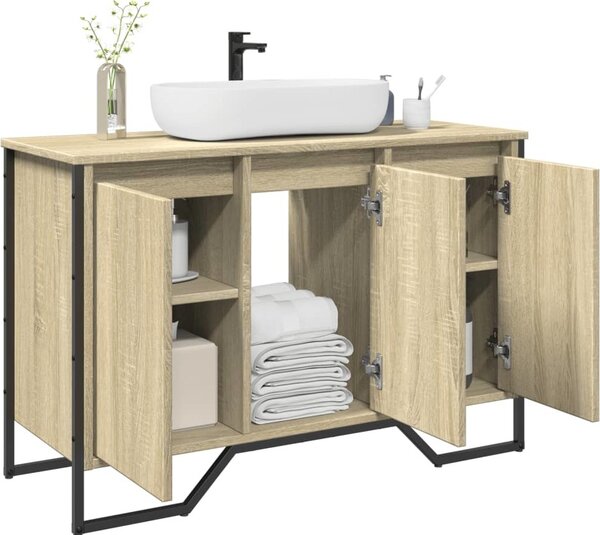 VidaXL Koupelnová skříňka pod umyvadlo 91x35x60 cm kompozit [869182] Barva: dub artisan