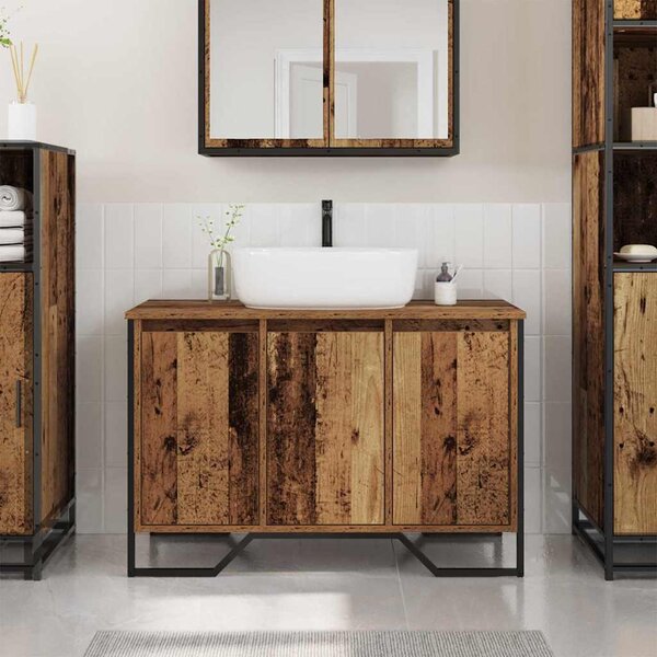 VidaXL Koupelnová skříňka pod umyvadlo 91x35x60 cm kompozit [869182] Barva: dub artisan