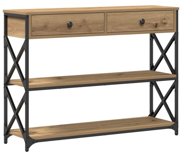 VidaXL Konzolový stolek 100 x 28 x 75 cm kompozitní dřevo [863529] Barva: dub artisan