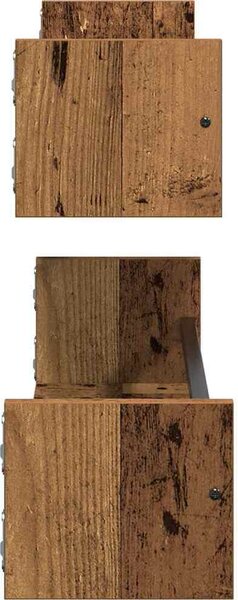 VidaXL Nástěnné police s tyčemi 2 ks 80 x 16 x 14 cm [869085] Barva: dub artisan