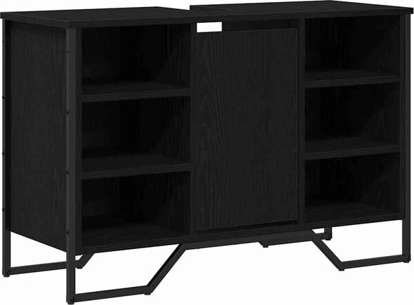 VidaXL Koupelnová skříňka pod umyvadlo 91x35x60 cm kompozit [869185] Barva: Černý dub