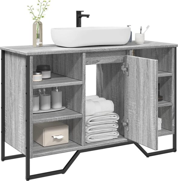 VidaXL Koupelnová skříňka pod umyvadlo 91x35x60 cm kompozit [869185] Barva: Černý dub
