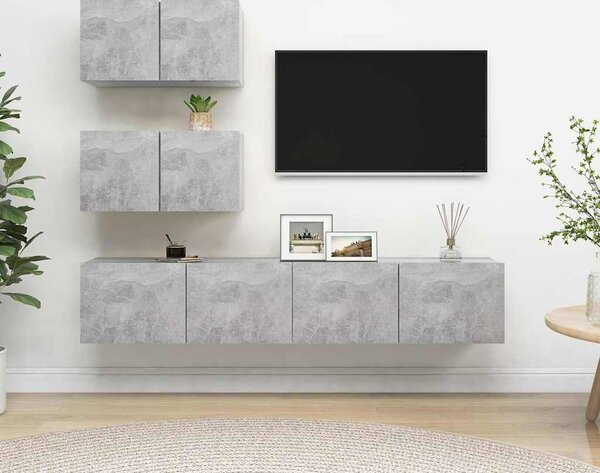 VidaXL 4dílný set TV skříněk dřevotříska [3393395] Barva: dub artisan